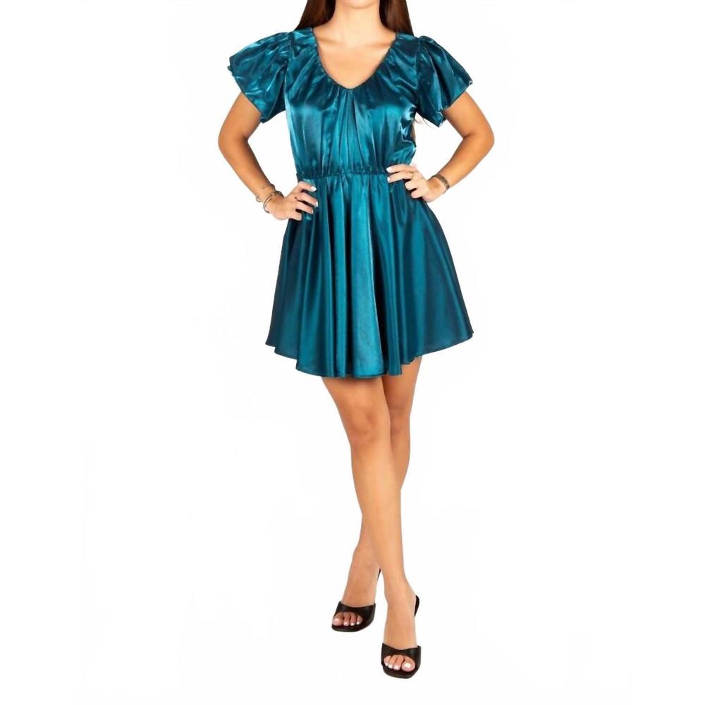 NEW SINCERELY YOURS to the moon dress in teal